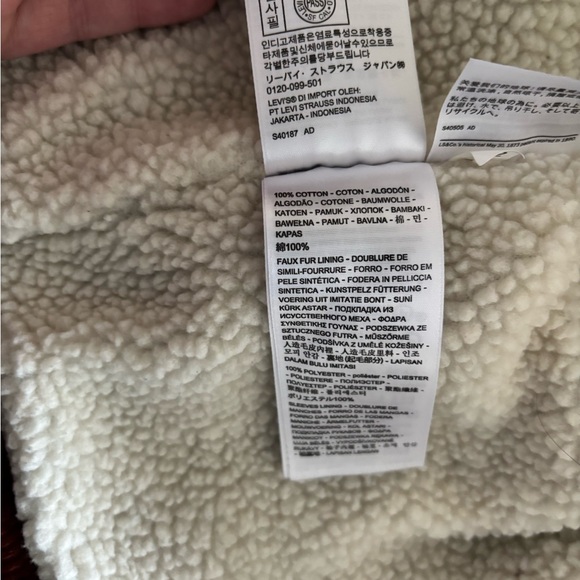 Levi’s Corduroy Sherpa-Lined Trucker Fall Winter Jacket - M - Picture 10 of 10